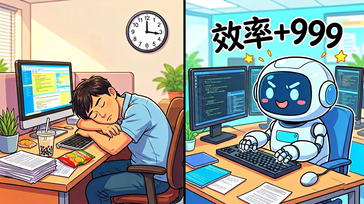 上班时间：人类摸鱼，AI卷死所有人
