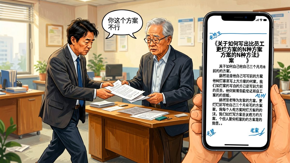 你说我方案不行，结果是你自己先写的烂方案