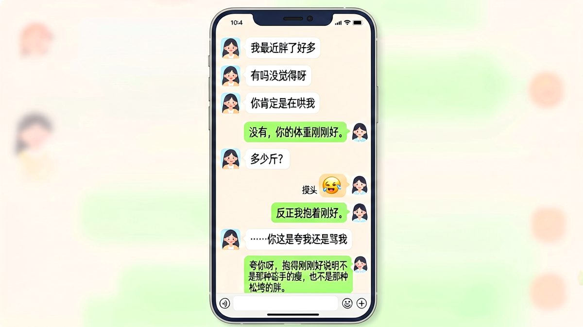 送命题变送分题，直男式夸奖反而最精准。