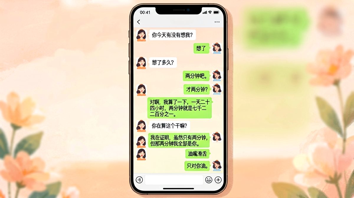 两分钟的思念被算成了数学题，没想到结尾这么甜。