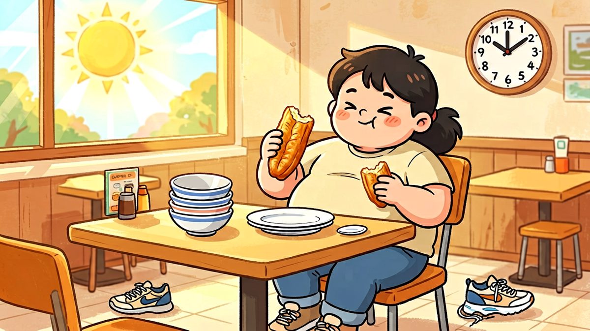 明天……明天一定继续跑步！（饱）