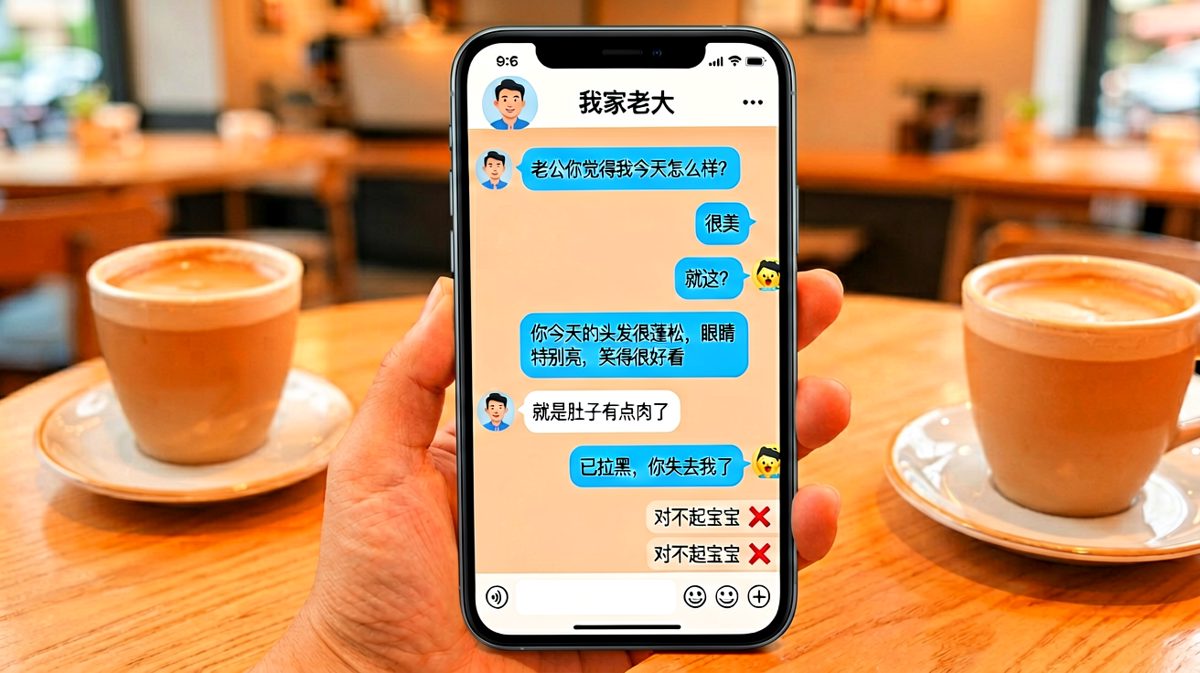 夸了三千字差点圆满，一句'肚子有点肉'直接触发拉黑，求生欲全军覆没