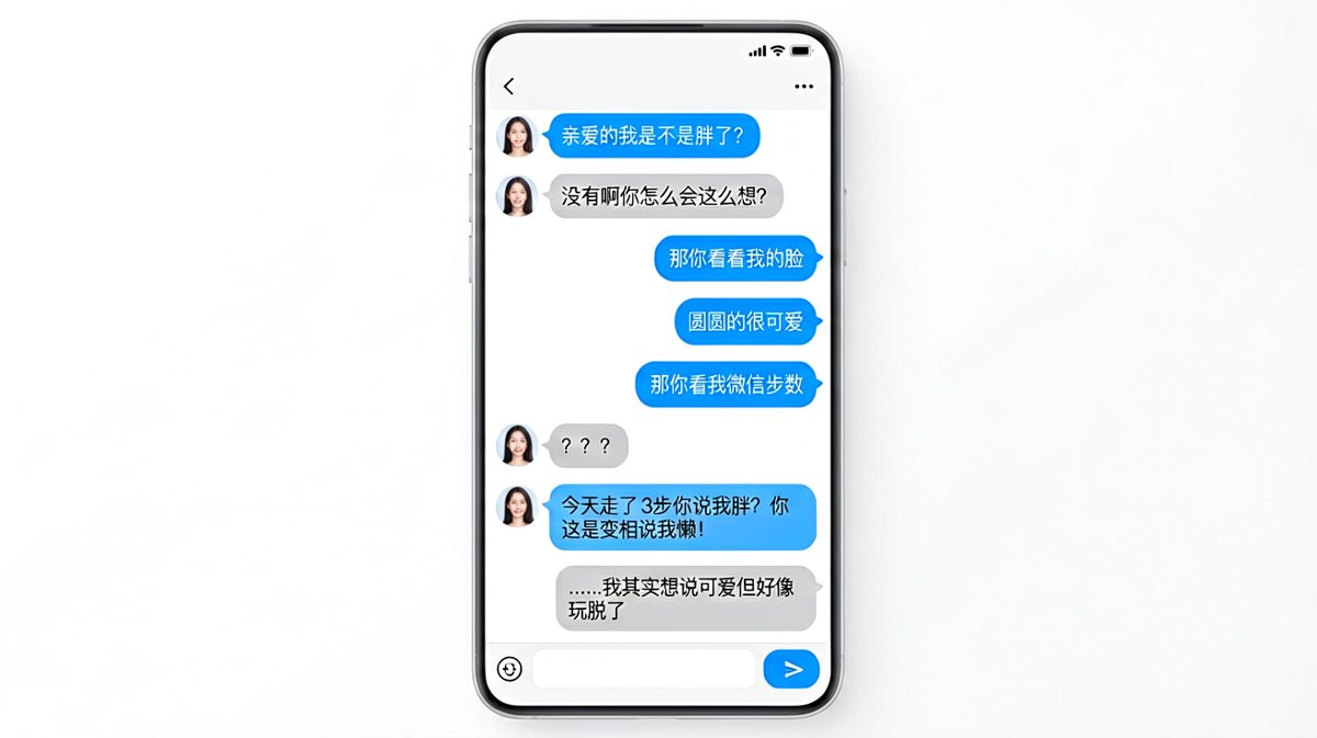 男生试图夸女生可爱，结果被一句步数反杀