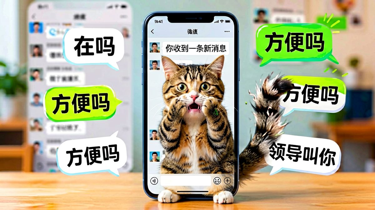 看到微信提示音的瞬间