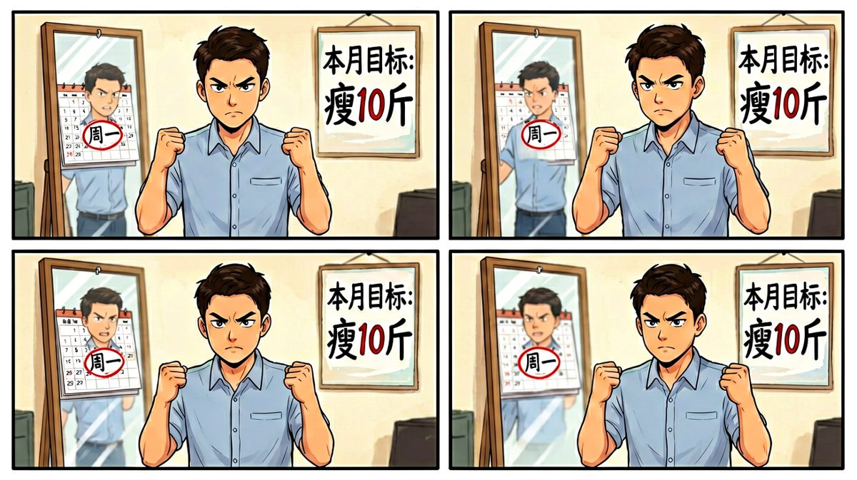 信誓旦旦立下减肥flag