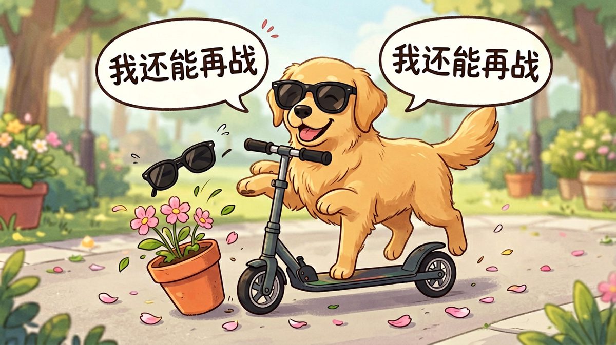 狗狗装酷失败的瞬间
