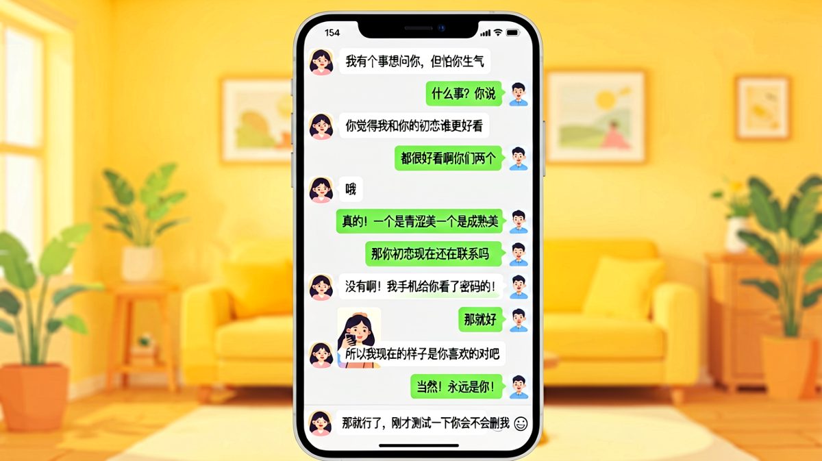 女生试探性问初恋，结果是一场精心设计的忠诚度测试