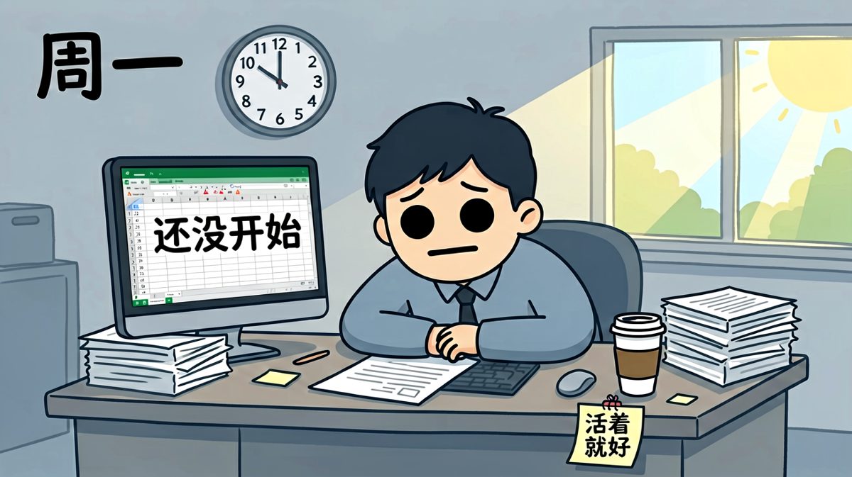 周一早晨的打工人，灵魂已经提前下班