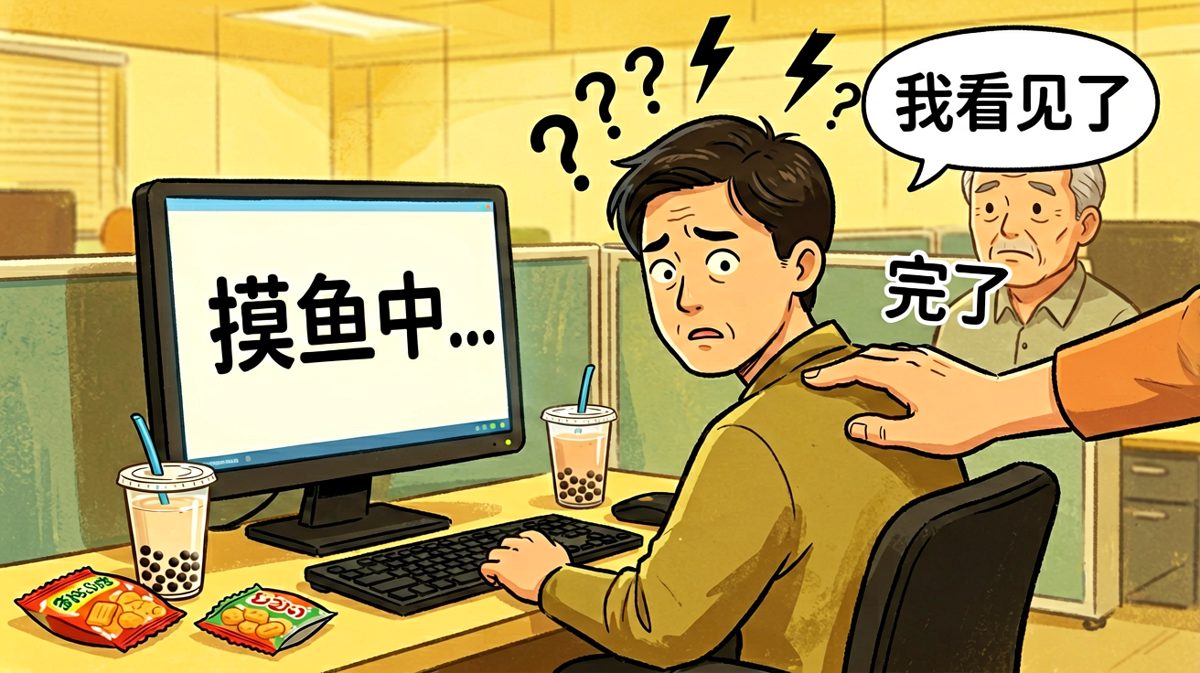 摸鱼被抓包，老板比你先动手的那一瞬间
