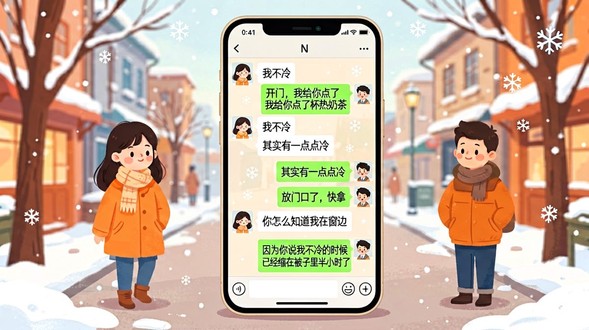 嘴上说不冷，被窝里缩了半小时