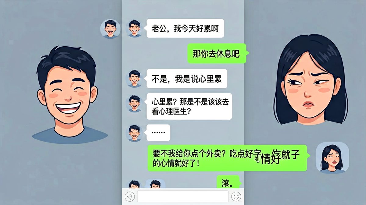 女友求安慰，男友给出了最理性的三个答案