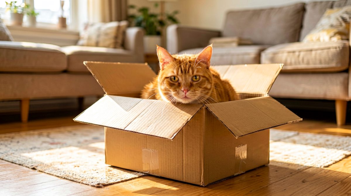 猫：只要我够执着，箱子就是我的家。