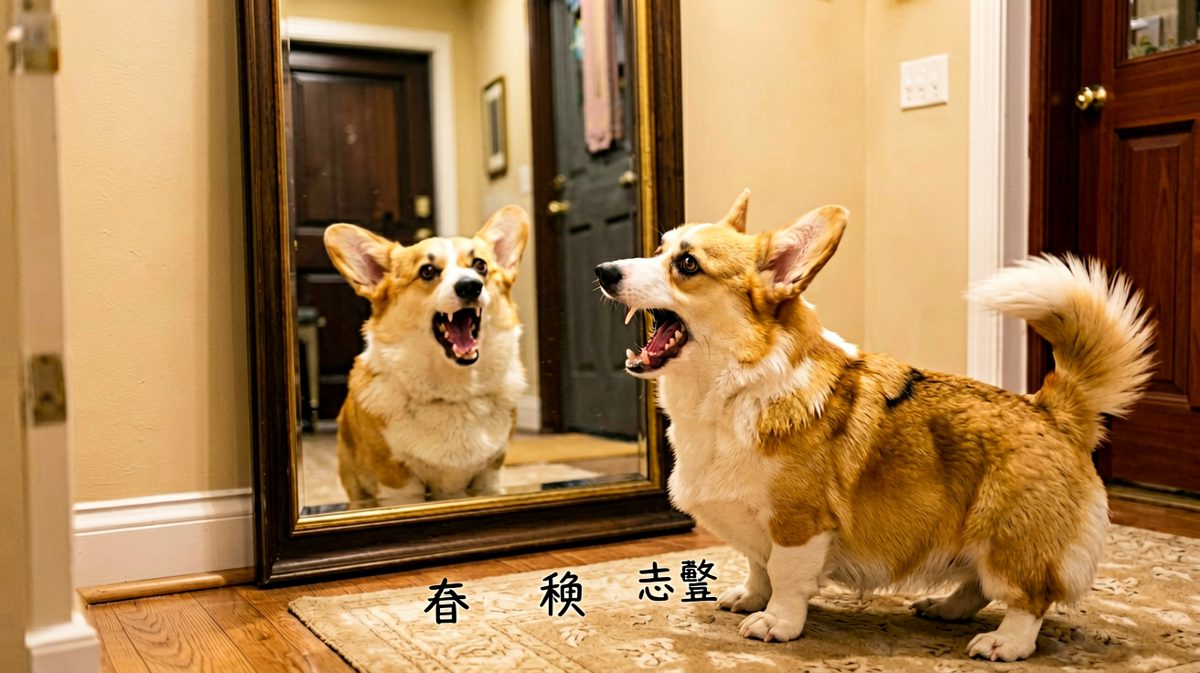 狗：你是谁？！为什么长得和我一样帅！