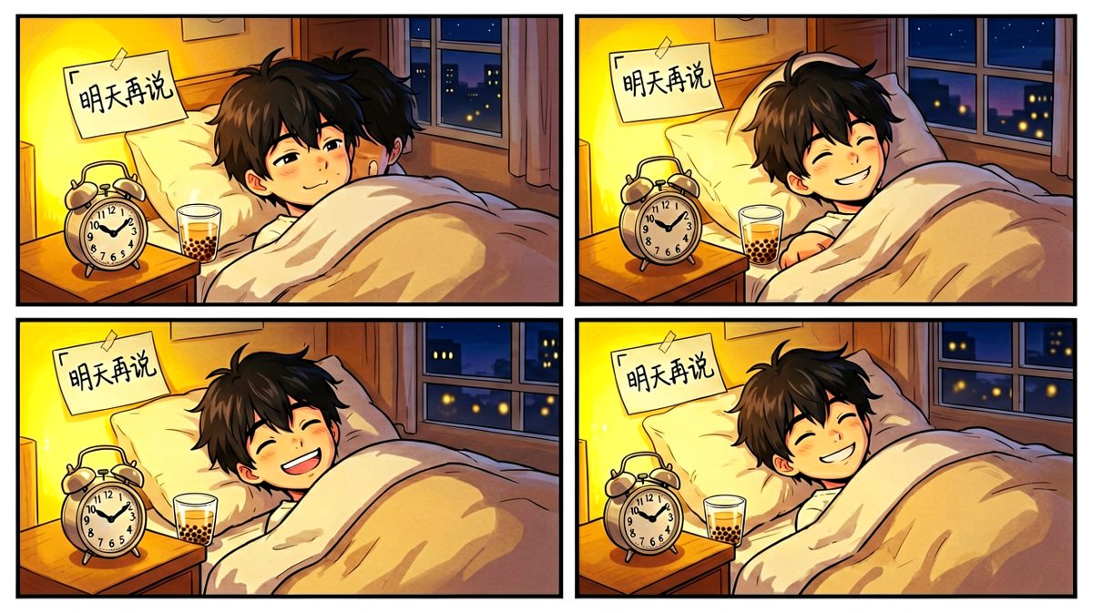 熬到晚上，心安理得继续躺