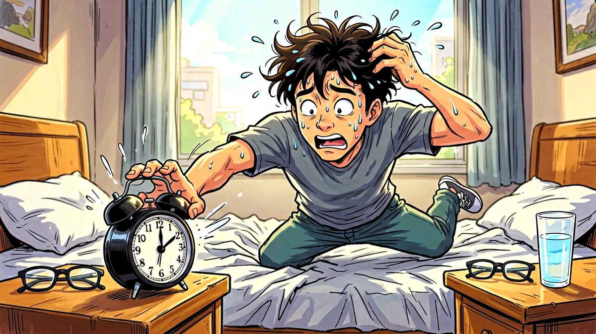 被闹钟吓到灵魂出窍