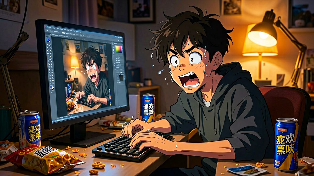 灵感降临的那一刻，创作者的眼睛比屏幕还亮