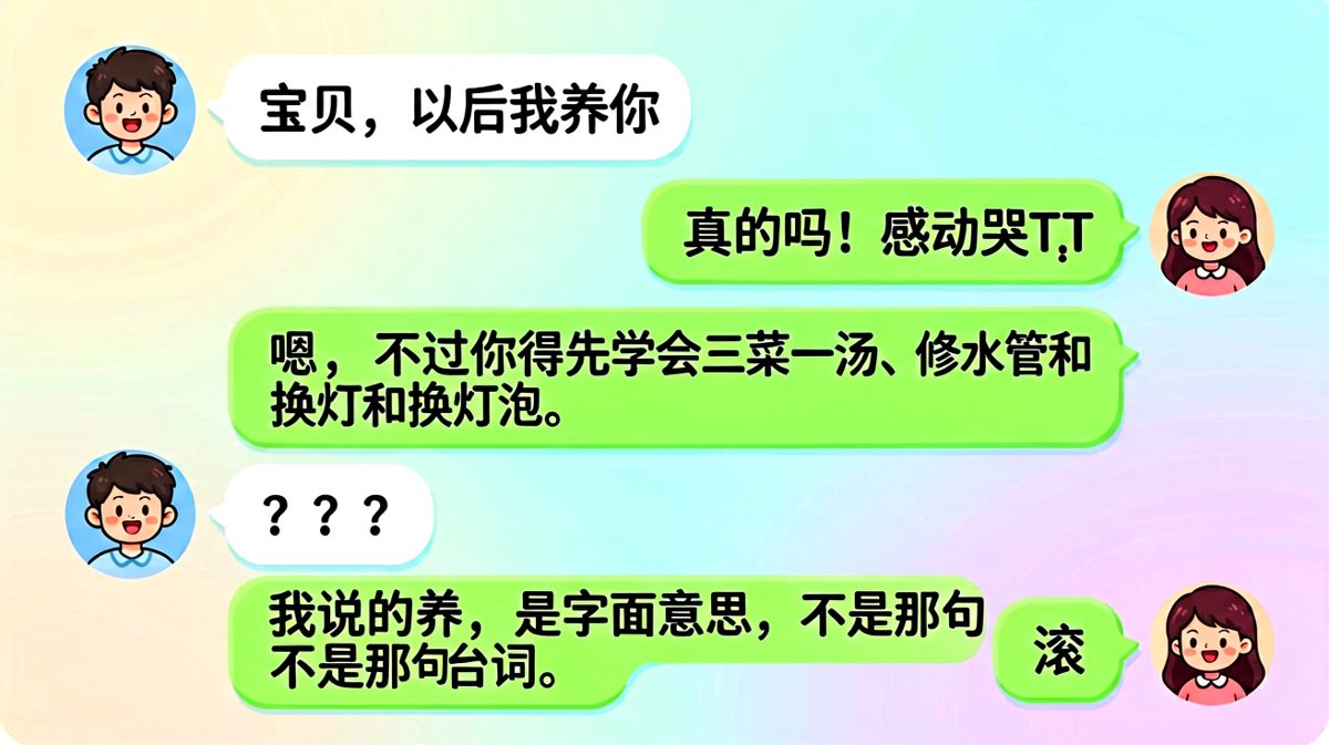 男生想用经典台词表白，结果解释完直接翻车