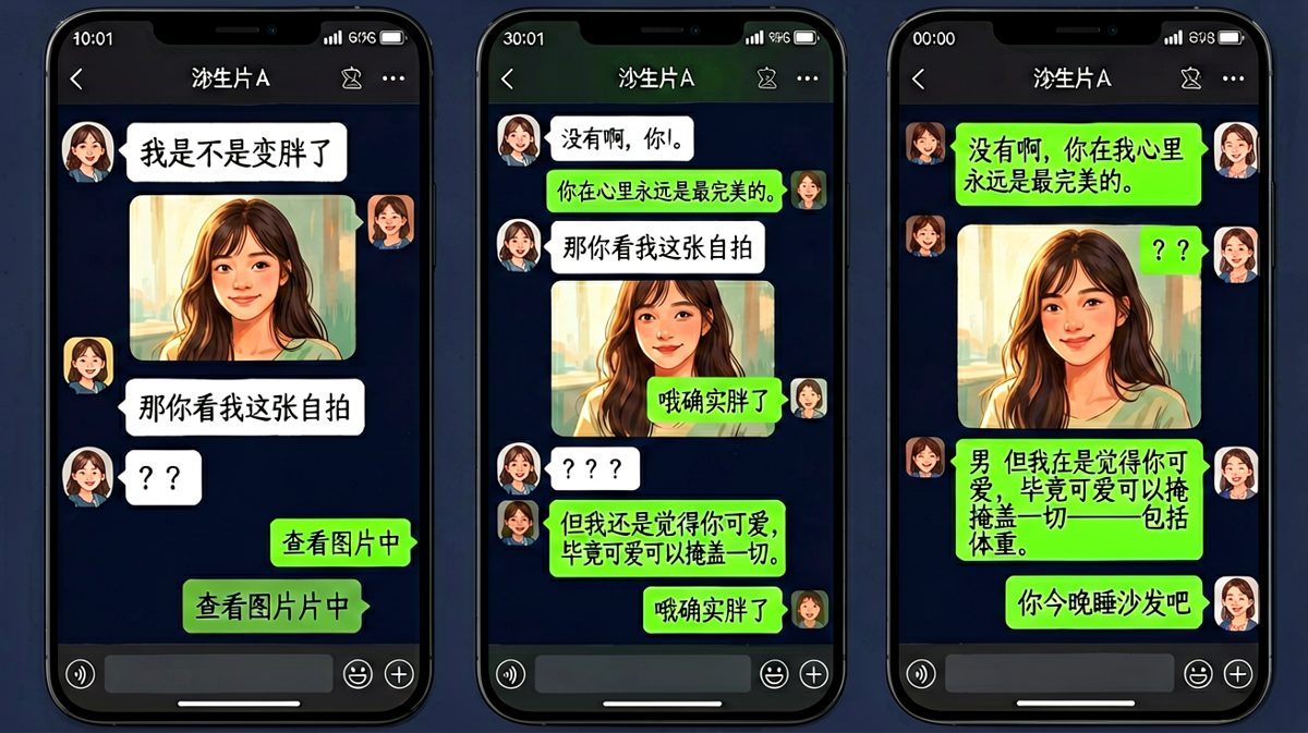 直男求生欲失败现场，但努力找补反而更糟