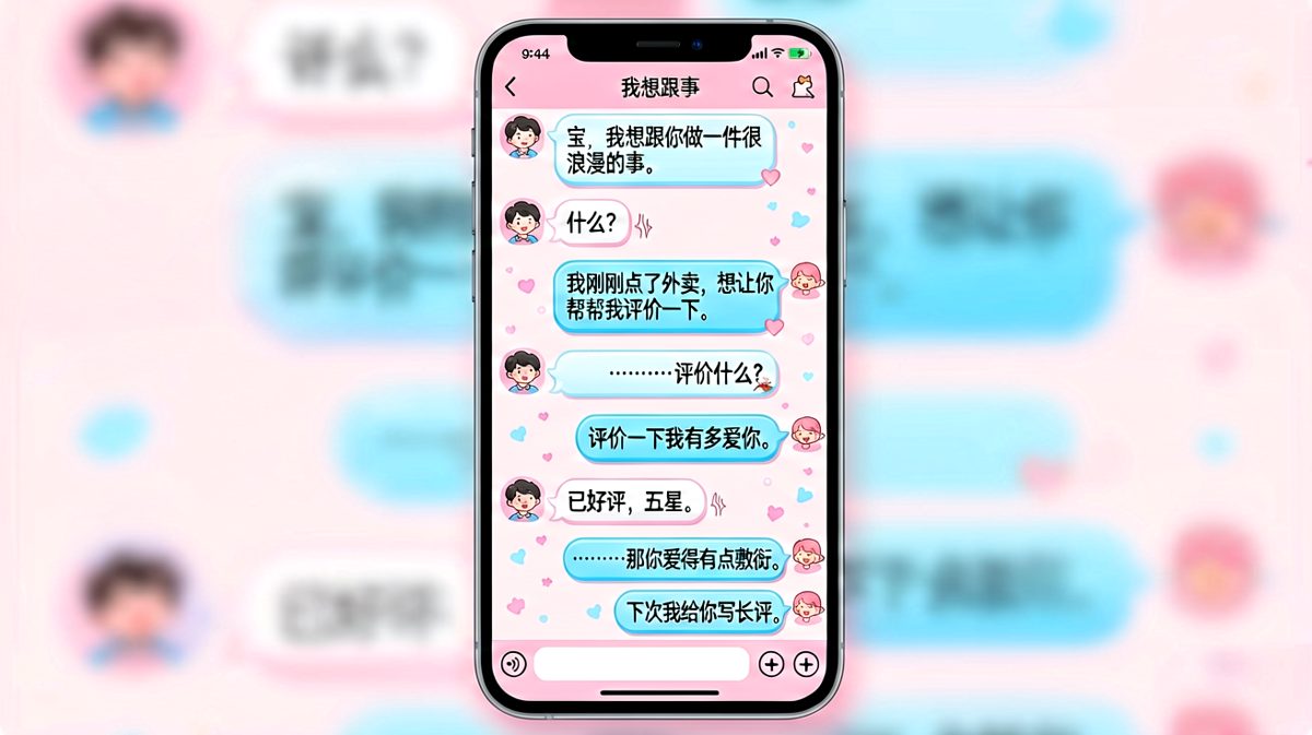 浪漫开场，结果只是个外卖好评。