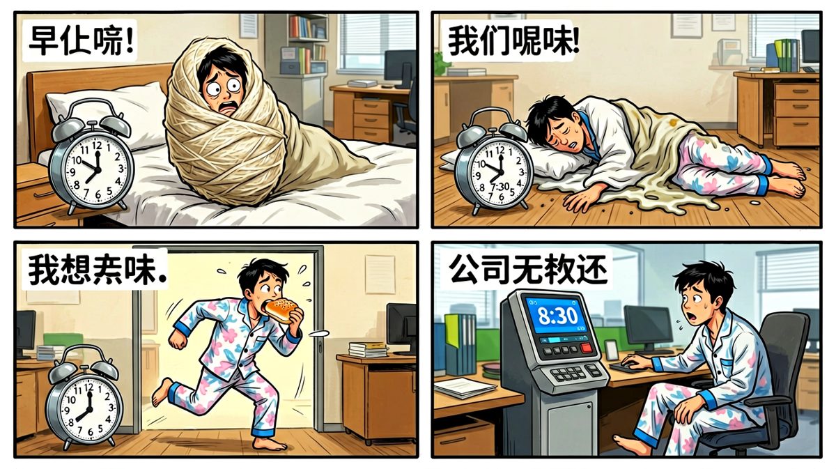 周一早晨的真实写照：被窝以外的地方都是远方