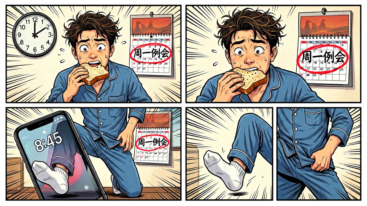 惊醒！发现已经迟到一个多小时