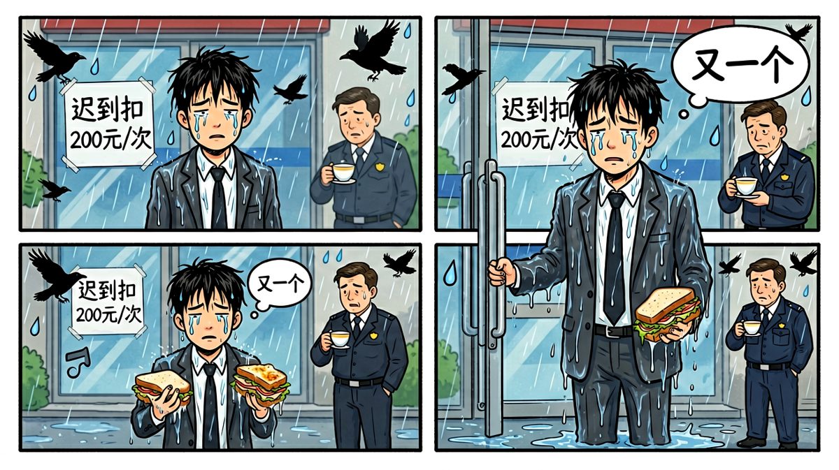 全副武装出门，狼狈不堪打卡