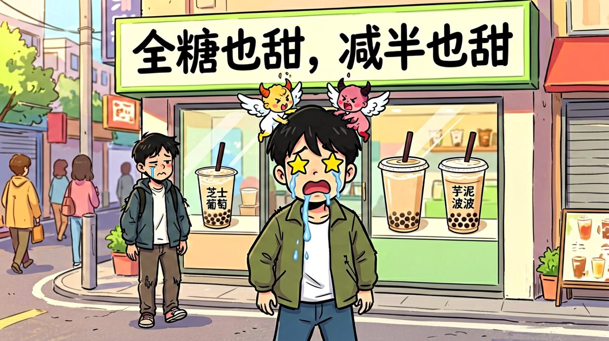 奶茶说：你辛苦了，奖励你自己吧。