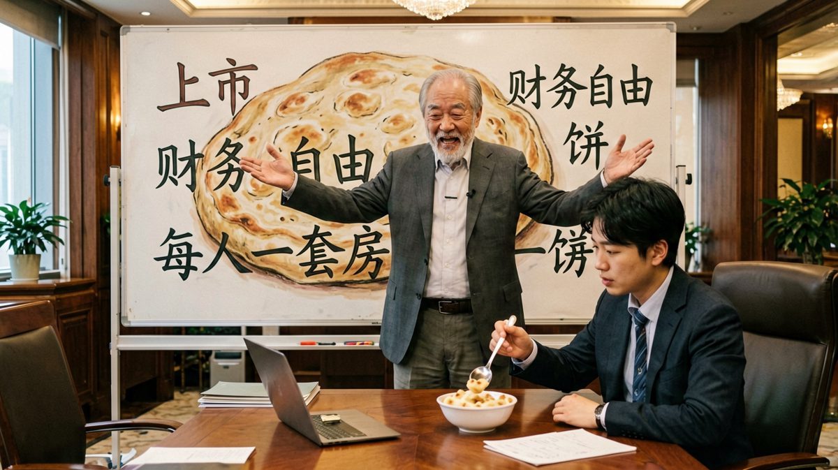 老板：公司未来可期，大家跟着我干，我一定给大家画……员工默默掏出了碗。老板：……你干嘛？员工：您画吧，我先盛着。
