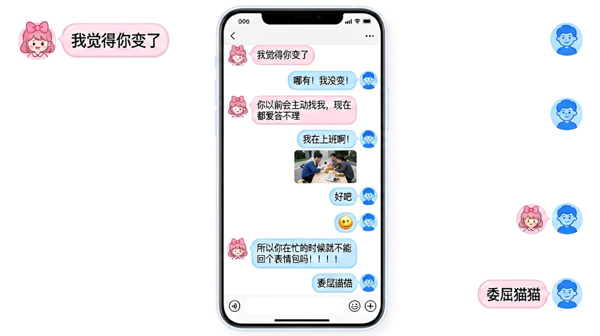 '你变了'后面的内容，男生永远猜不对