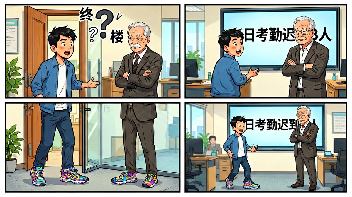 千辛万苦到公司，却被老板当场抓住，今天的班算是白上了