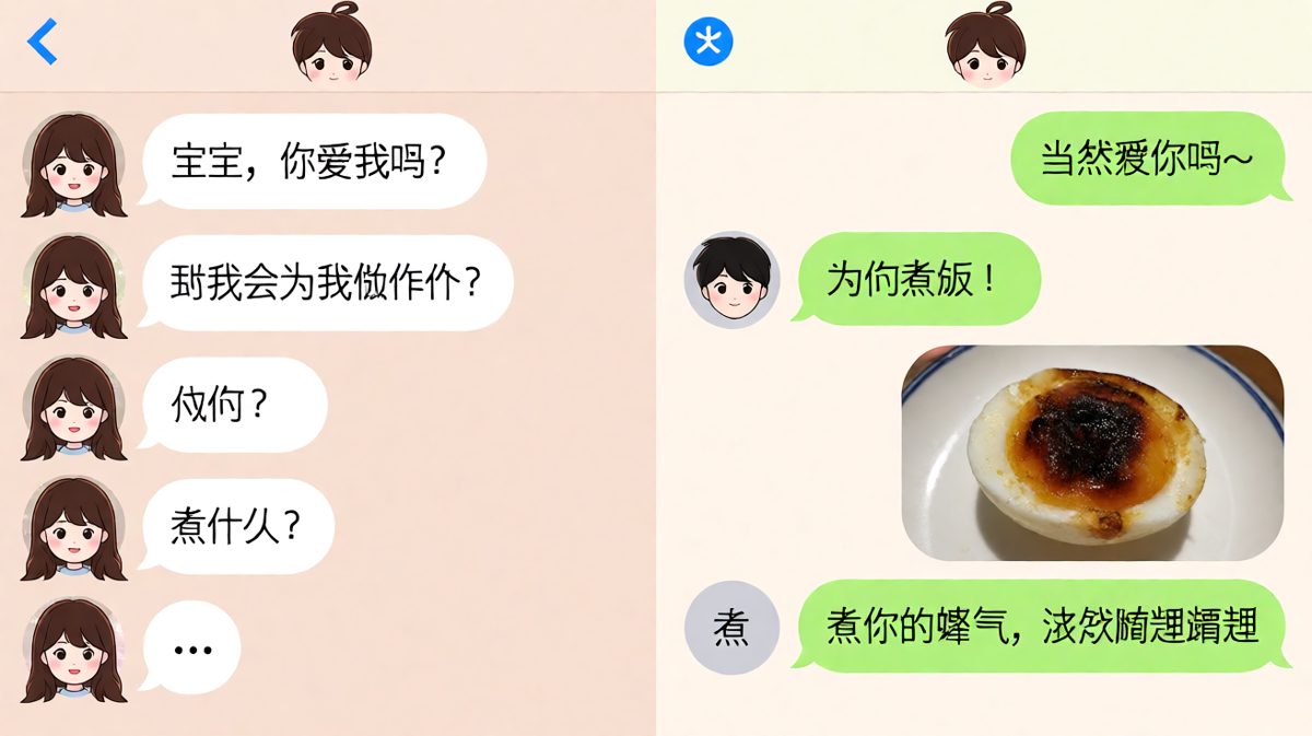 他说愿意为她煮饭，结果端上来的是这张……
