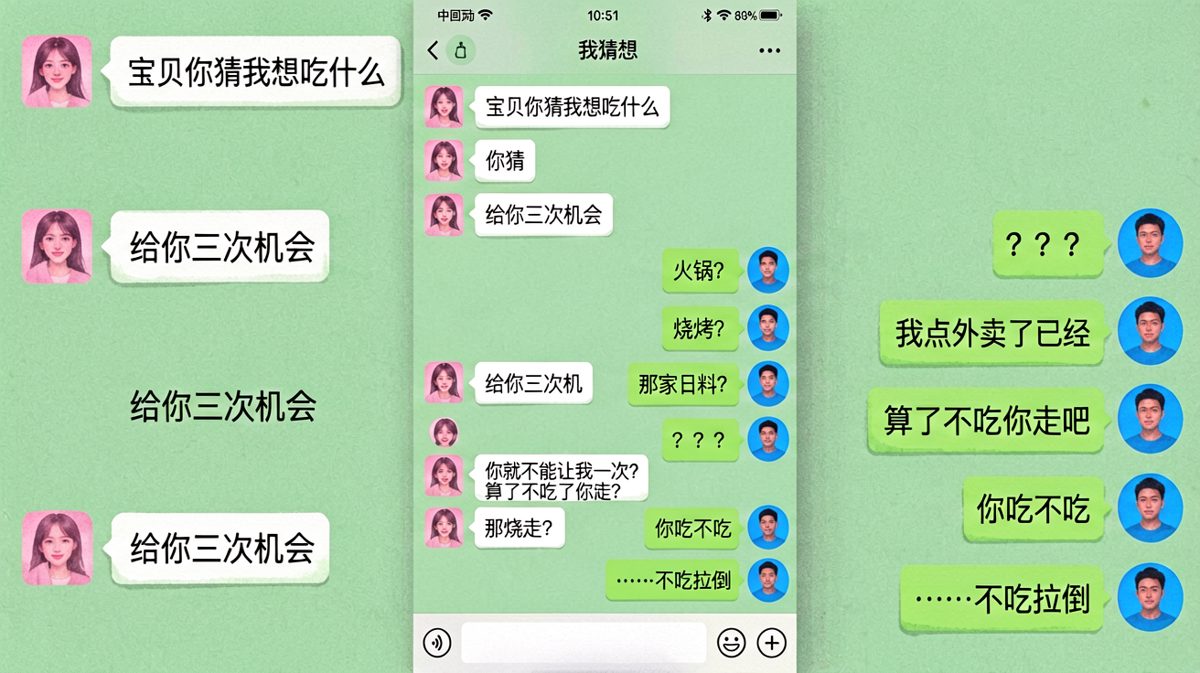 猜谜式点餐，第三次才猜对却被告知吃过了