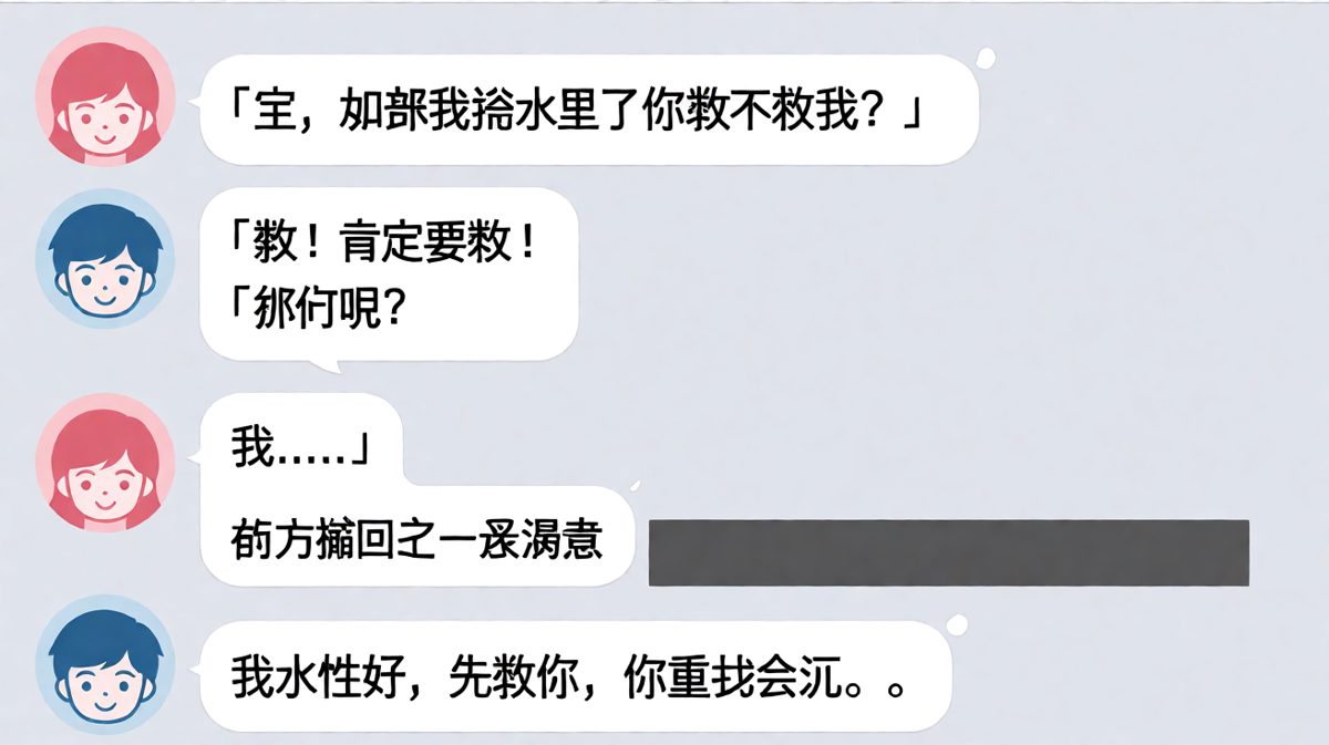 我水性好先救你，你重我会沉——直男求生欲拉满