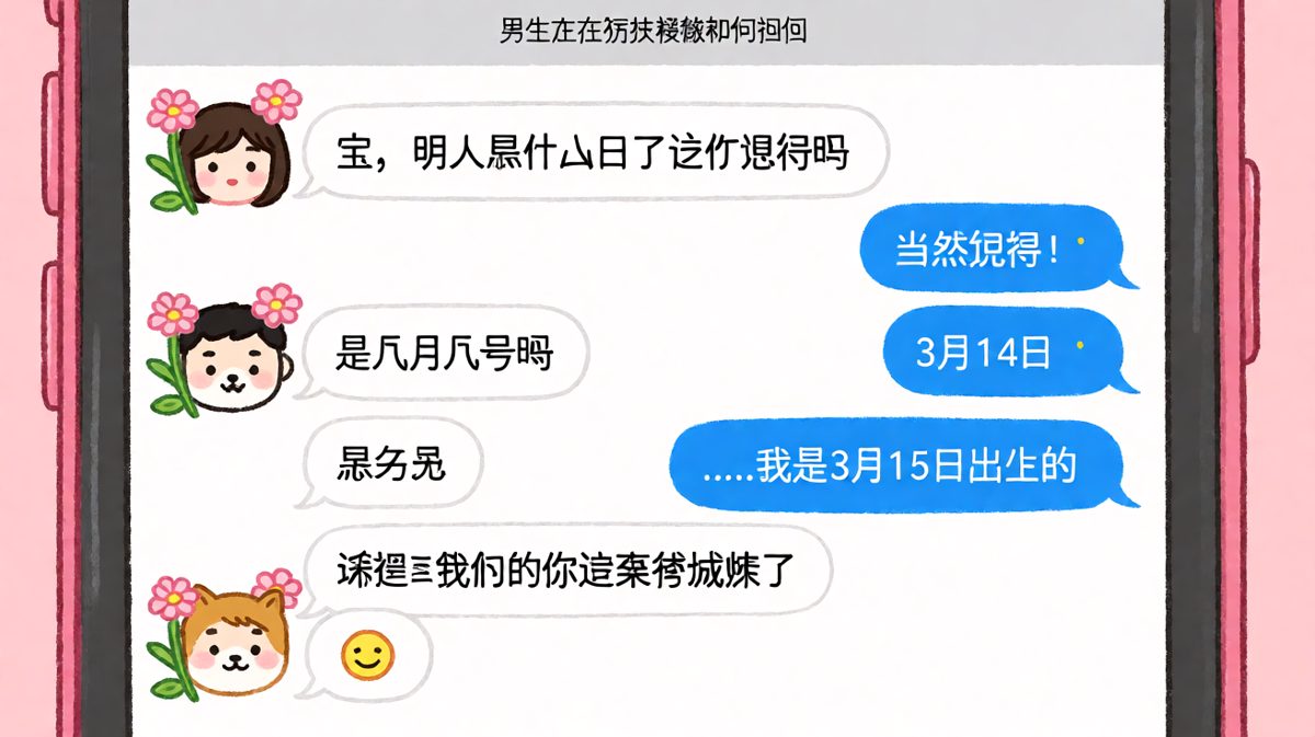 男生自信满满地记错纪念日，却还用一句话把问题完美甩锅给女生自己。