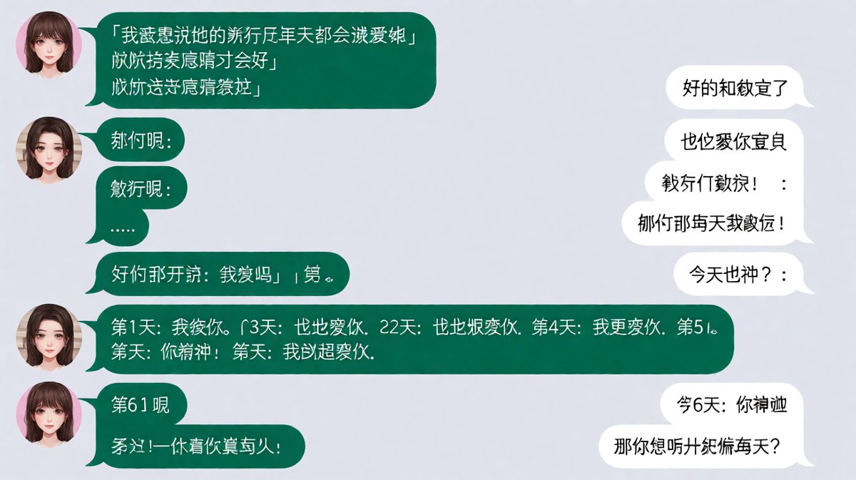 当直男开始用数学思维应对浪漫的每日情话打卡