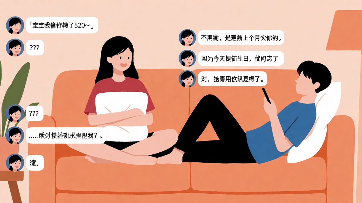 以为浪漫转账，原来是提前提醒他忘了纪念日
