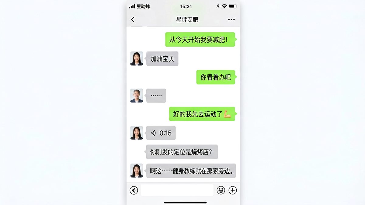 女生发誓减肥，下一秒定位就在烧烤店，反转笑疯。