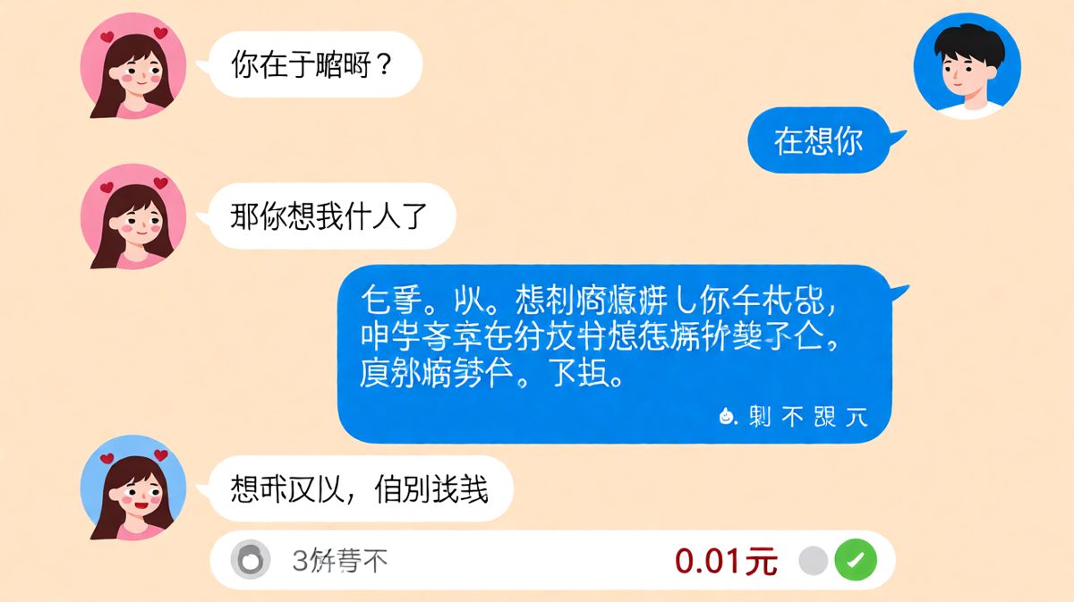 男生深情表白后，女生只要0.01元的转账