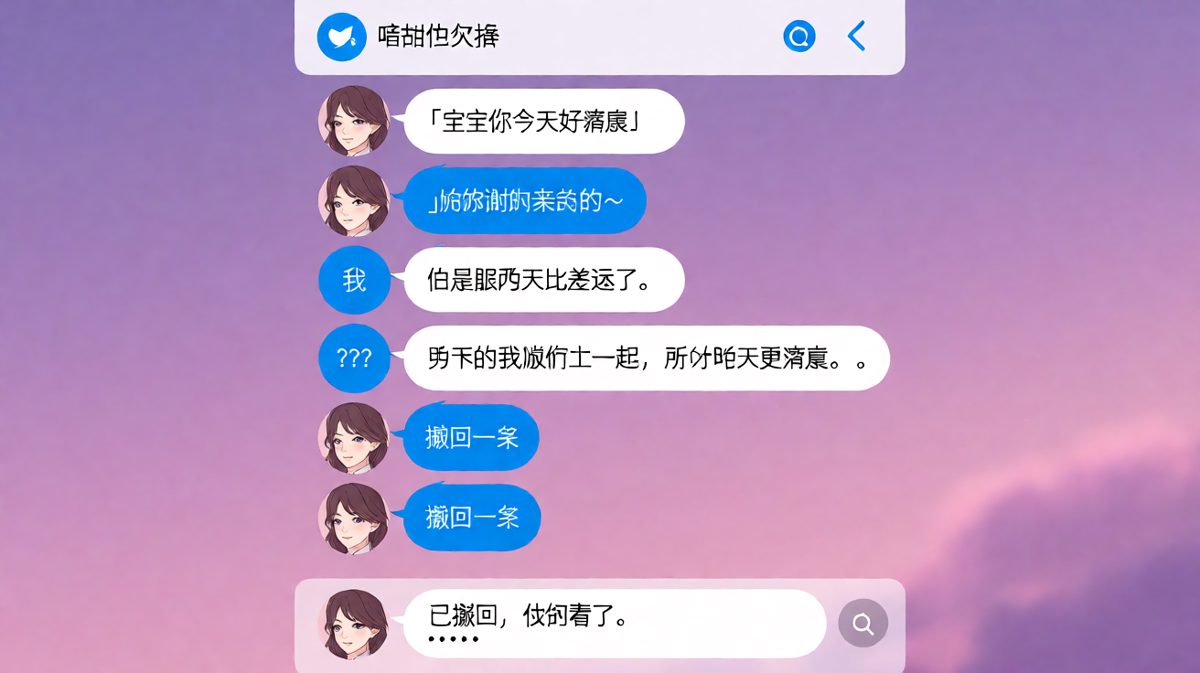 土味情话反击成功，但对方好像看得比我忘得还快。