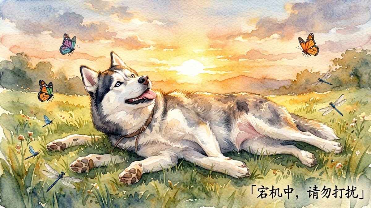 二哈的日常：在发呆的边界反复横跳。