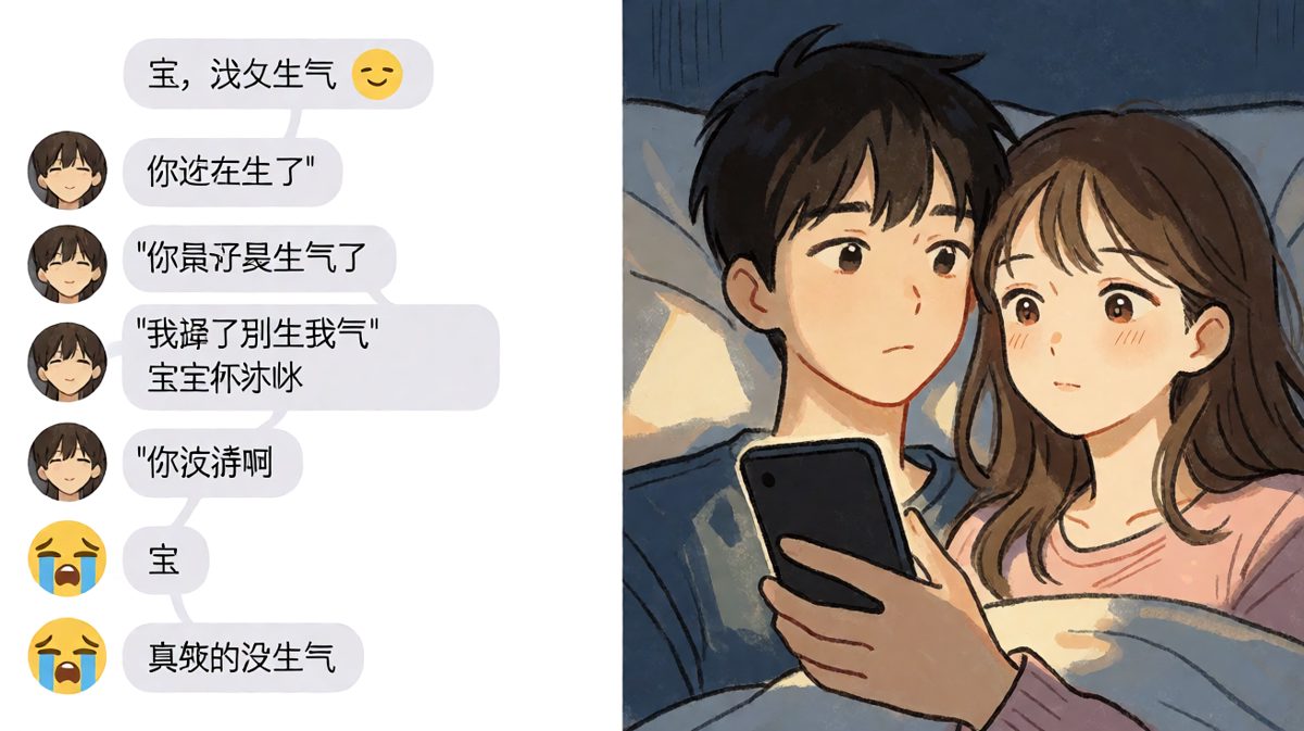 一句没生气换来对方五分钟连环崩溃输出