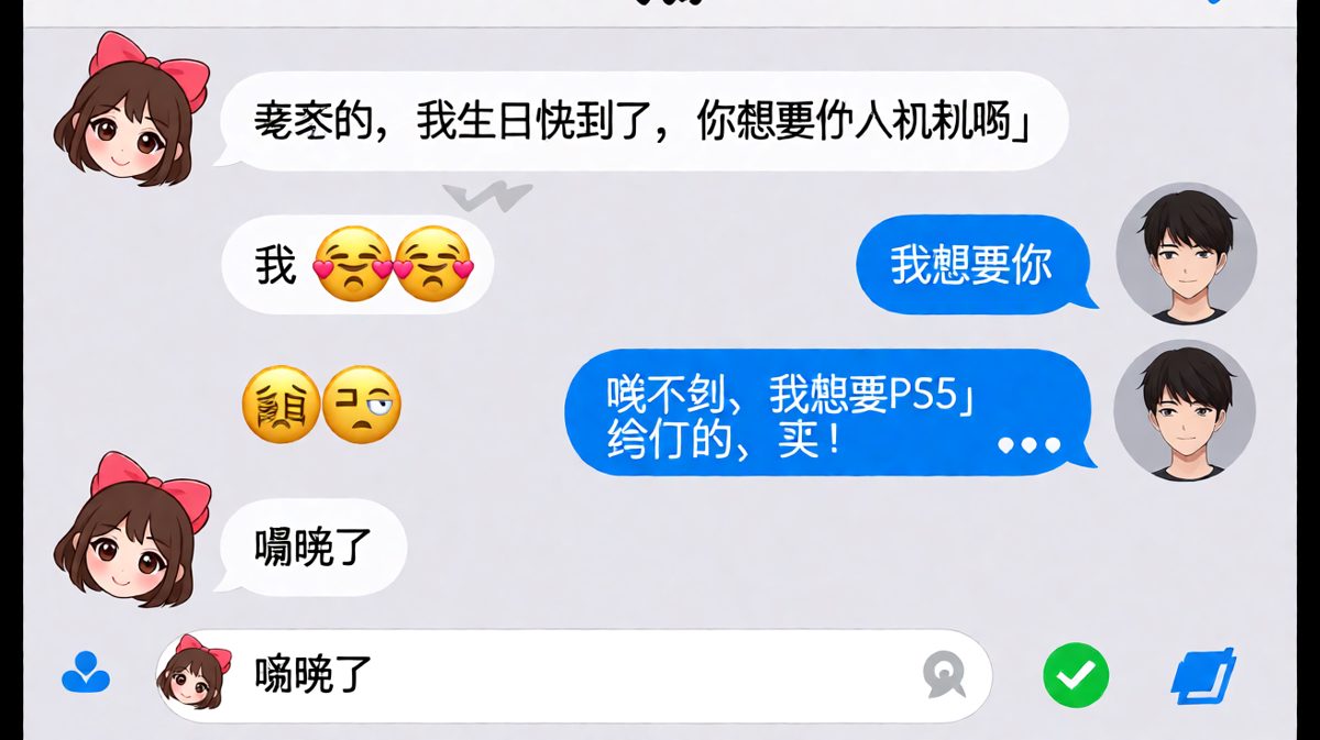 男生先撩再撤回，从深情告白秒变游戏机欲望，女生气到翻白眼