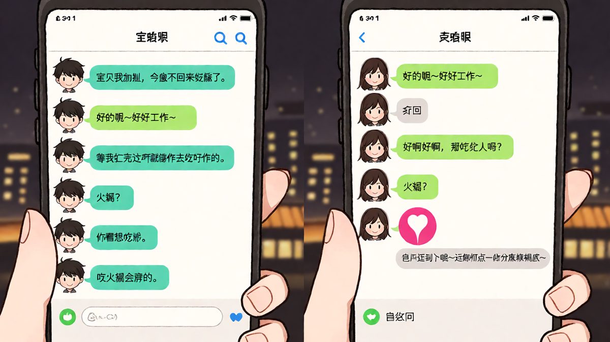 女生反将一军，直接定位到火锅店等他，男生已读不回