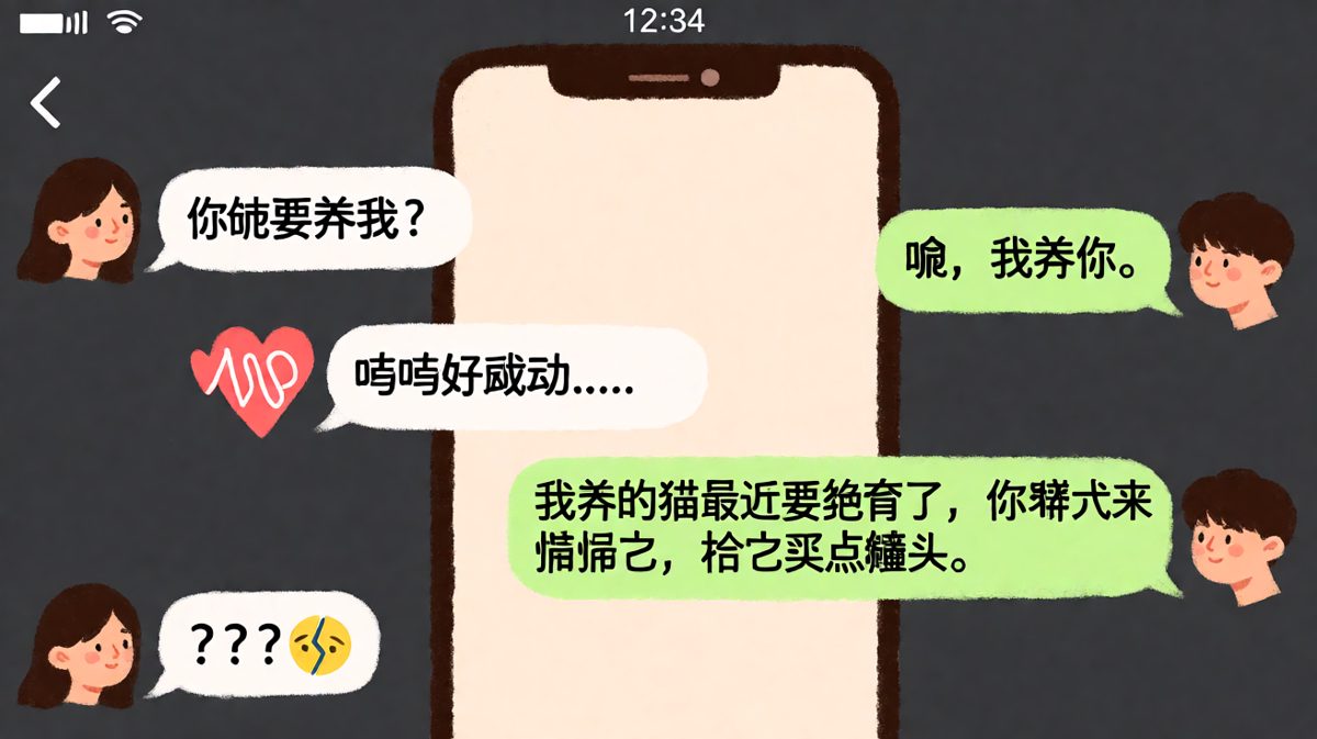 以为浪漫求婚结果只是被拉去当猫伴