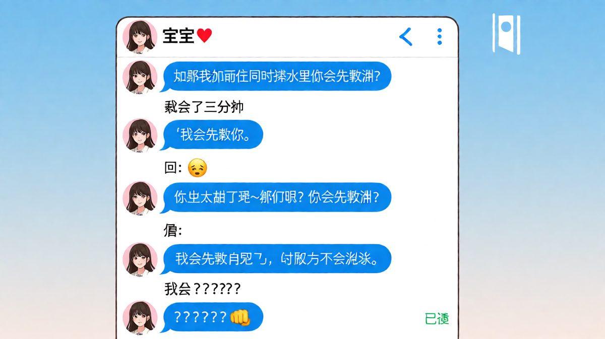 深情反问之后是诚实的求生欲清零