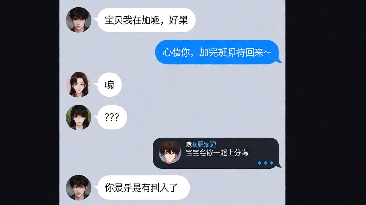 加班理由是假的，开小号撩妹是真的