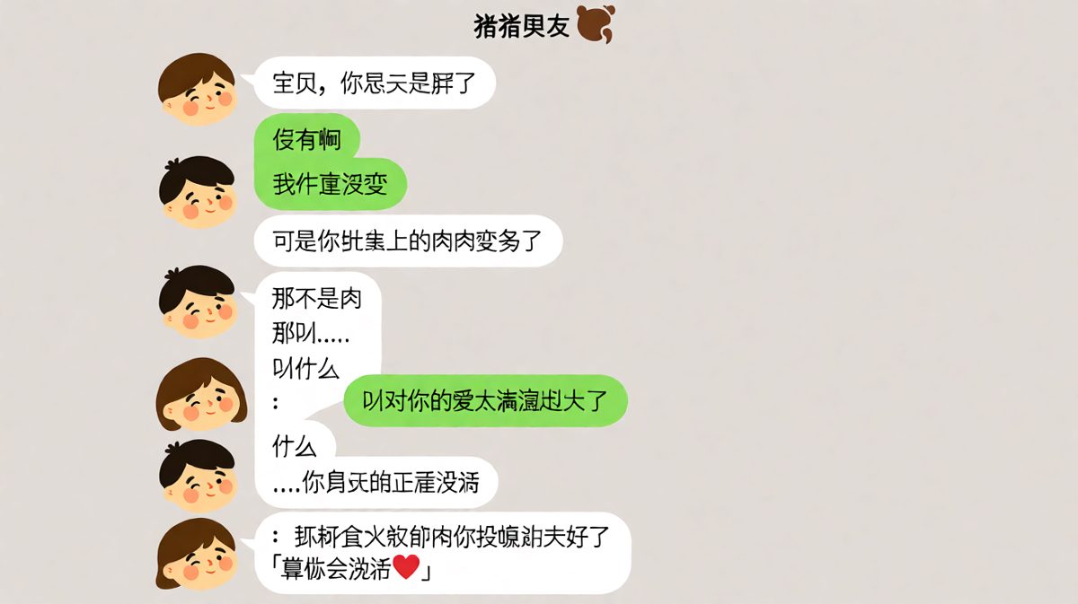 胖子说：我的肉全是爱，还是你喂的
