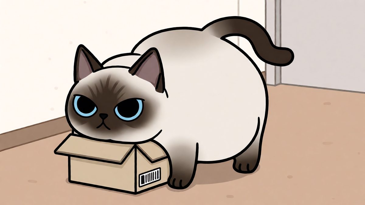猫：只要我够努力，箱子就是我的。