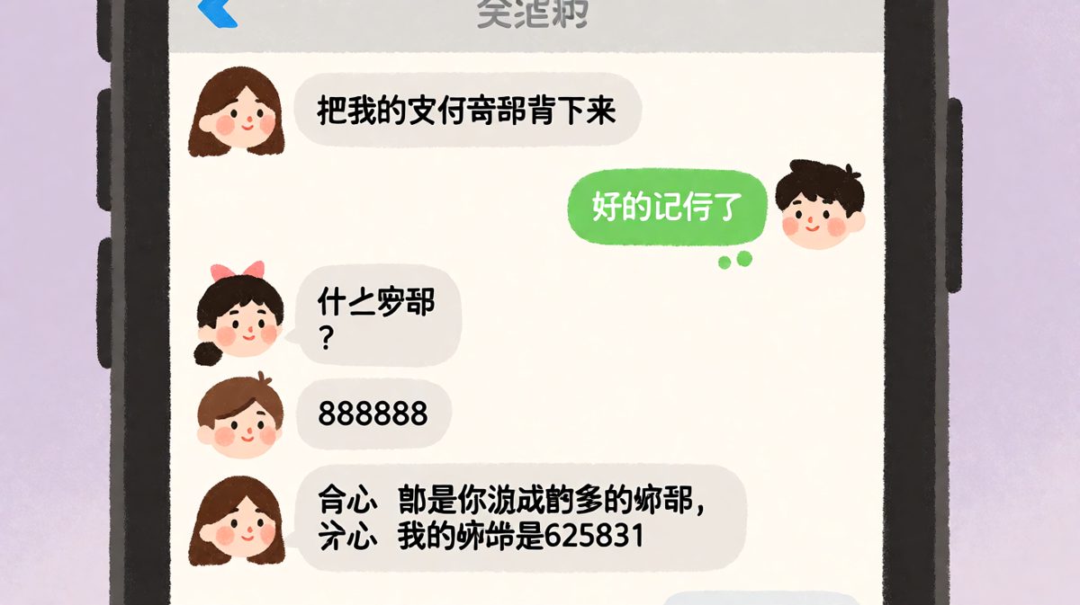男生背了密码却记错了是谁的，暴露自己是游戏党。