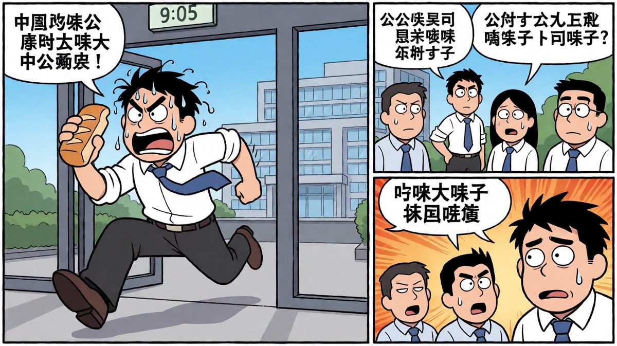 终于赶上了……气喘吁吁